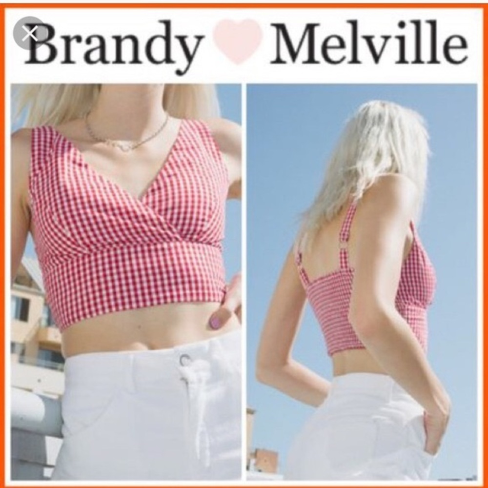 Brandy Melville Amara Gingham Top